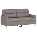 sofasæt 3 dele med hynder stof gråbrun