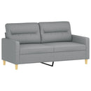 sofasæt 3 dele med puder stof lysegrå