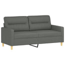 sofasæt 3 dele med puder stof mørkegrå