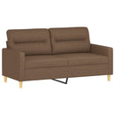 sofasæt 3 dele med puder stof brun