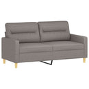 sofasæt 3 dele med puder stof gråbrun