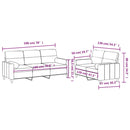 sofasæt 2 dele med puder stof lysegul