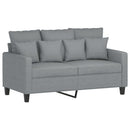 sofasæt 4 dele med puder stof lysegrå