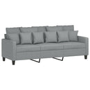 sofasæt 4 dele med puder stof lysegrå