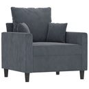 sofasæt 4 dele med hynder velour mørkegrå