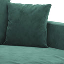 sofasæt 4 dele med hynder velour mørkegrøn