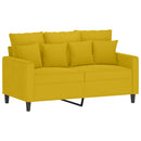 sofasæt 4 dele med hynder velour gul