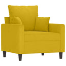 sofasæt 4 dele med hynder velour gul
