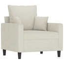 sofasæt 4 dele med hynder velour cremefarvet