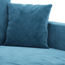 sofasæt 4 dele med hynder velour blå