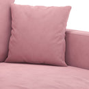 sofasæt 2 dele med hynder velour lyserød