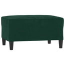 sofasæt 3 dele med hynder velour mørkegrøn