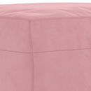 sofasæt 3 dele med hynder velour lyserød