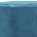 sofasæt 3 dele med hynder velour blå
