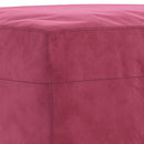 sofasæt 2 dele med hynder velour vinrød