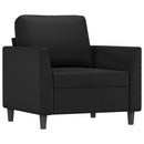 sofasæt 4 dele med hynder kunstlæder sort