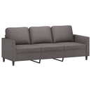 sofasæt 4 dele med hynder kunstlæder grå