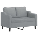 sofasæt 4 dele med puder stof lysegrå