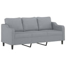 sofasæt 4 dele med puder stof lysegrå