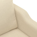 sofasæt 4 dele med puder stof cremefarvet