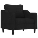 sofasæt 4 dele med puder stof sort