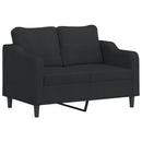 sofasæt 4 dele med puder stof sort