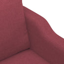 sofasæt 4 dele med puder stof vinrød