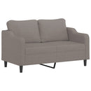 sofasæt 2 dele med puder stof gråbrun