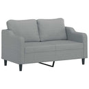 sofasæt 3 dele med puder stof lysegrå