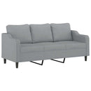 sofasæt 2 dele med puder stof lysegrå