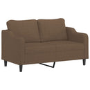 sofasæt 2 dele med puder stof brun