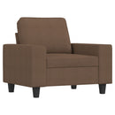 sofasæt 3 dele stof brun