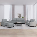 sofasæt 4 dele stof lysegrå