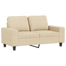 sofasæt 4 dele stof cremefarvet