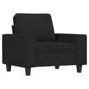 sofasæt 4 dele stof sort
