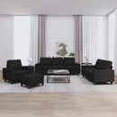 sofasæt 4 dele stof sort