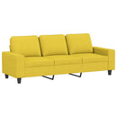 sofasæt 4 dele stof lysegul