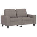sofasæt 4 dele stof gråbrun
