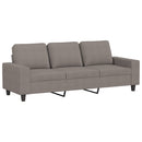 sofasæt 4 dele stof gråbrun