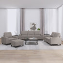 sofasæt 4 dele stof gråbrun
