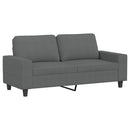 sofasæt 3 dele stof mørkegrå