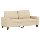 sofasæt 3 dele stof cremefarvet