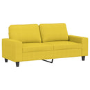 sofasæt 3 dele stof lysegul