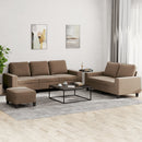 sofasæt 3 dele stof brun