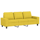 sofasæt 3 dele stof lysegul