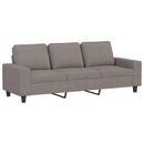 sofasæt 3 dele stof gråbrun