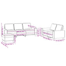 sofasæt 3 dele stof gråbrun