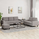 sofasæt 3 dele stof gråbrun