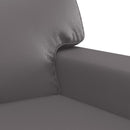 sofasæt 2 dele med puder kunstlæder grå