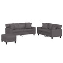 sofasæt 3 dele med puder kunstlæder grå